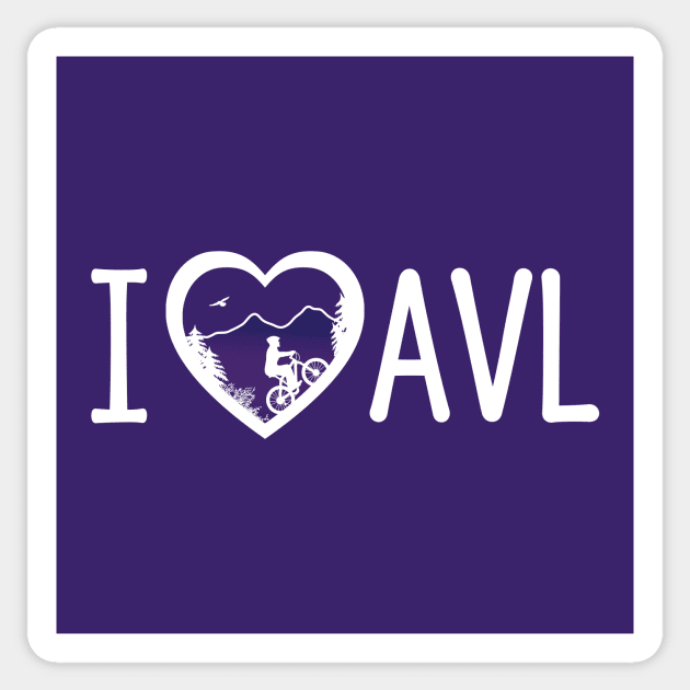 I Love AVL Biking - WO PurpleBG 04 Sticker by AVL Merch